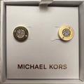 Michael Kors Jewelry | Michael Kors Faux Diamond Logo Stud Earrings | Color: Gold | Size: Os