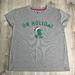 Disney Tops | Disney Parks On Holiday Mickey Mouse Disney Castle Women's Shirt Gray Size Large | Color: Gray | Size: L