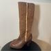 Michael Kors Shoes | Michael Kors Tan Suede Shearling Heeled Leather Tall Boots Size Women's 6.5 | Color: Brown/Tan | Size: 6.5