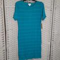 Lularoe Dresses | *Nwt* Lularoe Julia Dress ~ Size M ~ Midi | Color: Blue/Green | Size: M