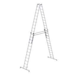 PROREGAL Sprossen-Stehleiter 4-teilig mit nivello®-Traverse 4x12 Sprossen Image