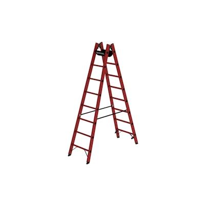 PROREGAL Sprossen-Stehleiter GFK 2x8 Sprossen Image