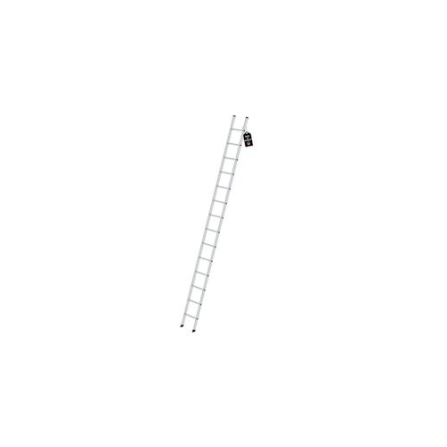PROREGAL Sprossen-Anlegeleiter 350mm breit ohne Traverse 14 Sprossen
