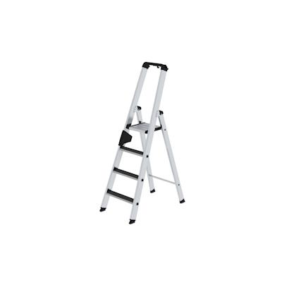 PROREGAL Stufen-Stehleiter einseitig begehbar mit clip-step R13 4 Stufen Image