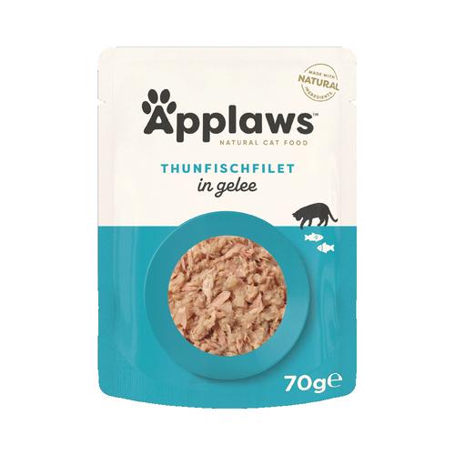 Sparpaket: 32x70g Applaws Pouch in Jelly Thunfisch Katzenfutter nass