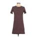 Net Ladies Casual Dress - Shift: Red Stripes Dresses - Women's Size Small