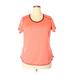 St. John's Bay Active T-Shirt: Pink Color Block Activewear - Women's Size X-Large