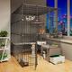 Cat Cage - Cat Kennel Catio Outdoor Cat Enclosure, Diy Cat Playpen Cat Cages Indoor Large with Litter Box Large Exercise Place Ideal for 1-4 Cat (Size : 111 * 141 * 145cm)