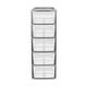 VTL® A4 SILVER 5 DRAWER PLASTIC STORAGE TOWER - HOME - BEDROOM - OFFICE (1)