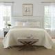 Laura Ashley | Quilt Set-Ultra Soft All Season Bedding, Reversible Stylish Coverlet with Matching Sham(s), Cotton, Ivory, Twin