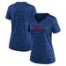 Women's Nike Royal Chicago Cubs Authentic Collection Velocity Practice Performance V-Neck T-Shirt