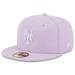 Men's New Era Lavender York Mets 2023 Spring Color Basic 59FIFTY Fitted Hat