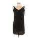 H&M Casual Dress - Shift V Neck Sleeveless: Black Print Dresses - Women's Size Medium