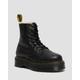 Dr. Martens Women's Jadon Faux Fur Lined Leather Platform Boots in Black, Soft Leather, Size: 4