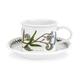 Portmeirion Botanic Garden Mocha Coffee Cup and Saucer Forget me Not