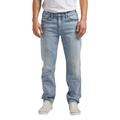 Silver Jeans Men's Eddie Relaxed Fit Tapered Leg Jean (Size 34-34) Light Indigo, Cotton,Elastine,Polyester