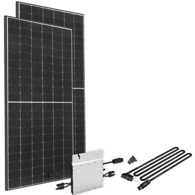 Solaranlage OFFGRIDTEC "Solar-Direct 830W HM-800", schwarz, Solarmodule, Schukosteckdose, 5 m Anschlusskabel, ohne Halte