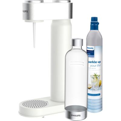 Wassersprudler PHILIPS "Viva" weiß Wassersprudler & CO2-Zylinder,1L Kunststoff-Flasche