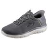 Slip-On Sneaker SKECHERS "SUMMITS-HIGH RANGE", Herren, Gr. 39, grau, Textil, sportlich, Schuhe, Freizeitschuh mit Slip Ins-Fersenpart für einen leichten Einstieg