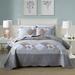 3 Piece Printed Quilt Set Lightweight Bedspread Set Queen