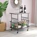 Argus Bar Cart Black - 24" W x 15" D x 24" H