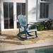 Adirondack Style Poly Resin Wood Rocking Chair for Indoor/Outdoor Use