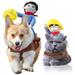 Pet Cat Cowboy Rider Dog Costume Dogs Clothes Knight Style With Hat Dog Knight Doll Hat Cosplay Party Pet Costume