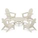 POLYWOOD Vineyard 5-Piece Adirondack Chair Conversation Set in Sand