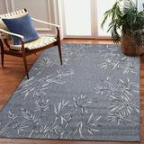 Liora Manne Carmel Bamboo Border Indoor Outdoor Area Rug Navy