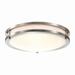 c cattleya Brushed Nickel Integrated LED Flush Mount Ceiling Light Selectable 3000K/4000K/5000K 20W 13.75in. Width 13 to 24 Inches