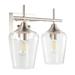 CO-Z Wall Sconce Vanity Lights with Glass Shade 2-Light/3-Light - Brushed Nickel - Brushed Nickel 2-Light