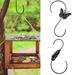 Hesroicy 2Pcs Bird Feeders Hanger Heavy Duty Butterfly/Feather Metal Hummingbird Bird Feeder Hook Garden Supplies