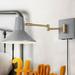 JONATHAN Y Max Swing Arm 1-Light Modern Midcentury Iron USB Charging Port LED Sconce by JONATHAN Y Gray