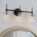 Beyond 2/3/4-Light Bathroom Black Gold Vanity Lights Modern Wall Sconce with Clear Glass 3-Light