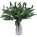 Artificial Eucalyptus Long Oval Leaf Stem Eucalyptus Artificial Greenery Leaves for Wedding Greenery Holiday Greens Decor(8 Pack)