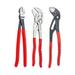 Knipex 10 in. Pliers Set - Cobra Water Pump Pliers Pliers Wrench & High Leverage Diagonal Cutter - 3 Piece