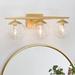 Modern Gold 4/ 3-light Bathroom Vanity Lights Glass Globe Wall Sconces 3-light 13 to 24 Inches
