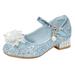 Toddler Little Kid Girls Dress Pumps Glitter Sequins Princess Flower Low Heels Party Show Dance Shoes Rhinestone Sandals Flip Flop Kids Girls Sliders for Kids Shoes Girls Girls Jelly Sandals Size 10