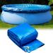6/8/10/12 Feet Round Swimming Pool Cover with Strap Rope Quick Set Ring Pool Cover for Round Above Ground Swimming Pools UV Protection Roudn Pool Blue