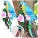 Corashan Room Decor Garden Parrot Statue Wall Hanging DIY Macaws Home Decor Ornament Home Decor