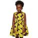 Kids Toddler Girl Dress Sleeveless Mini Dress Casual Print Yellow 90