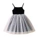 Girls Dresses Short Sleeve Mini Dress Casual Print Black 120