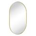 TEEBARN Gold Pill Shaped Stainless Steel Metal Frame Oval Bathroom Mirror 20x30