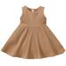 Dresses For Girls Kids Baby Summer Dresses Strip Vest Dress Solid Color Casual Wear Princess Dress Prom Dress Skirt