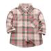 ZHAGHMIN Thermal Underwear for Boys 8 To 9 Kids Toddler Flannel Jacket Plaid Stripe Long Sleeve Lapel Button Down Shacket Baby Boys Girls Shirt Top Coat Outwear Boys Long Sleeve Shirts Size 8 Boys S