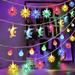 Mairbeon String Light Creative Shape IP43 Waterproof Energy-saving Battery Operated Non-Glaring Soft Lighting Indoor Outdoor Moon Star LED String Light Ornament Party Supplies