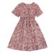 ZHAGHMIN Little Girls Formal Dresses Girls Child Short Sleeve Flowers Prints V Neck Summer Beach Sundress Party Dresses Princess Dress Lace Baby Dress Fit And Flare Girls Dress Smocked Dresses for B