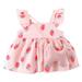 Girls Dresses Sleeveless A Line Short Dress Casual Print Pink 8