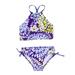 Girl Swimsuit 2 Pcs Girl Swimwear Floral Tops Drawstring Bikini Bottoms Suit Suit Bikini New Split Water Drop Print Bikini For 7-8 Years