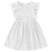Dresses for Girls Short Sleeve Mini Dress Casual Print White 130
